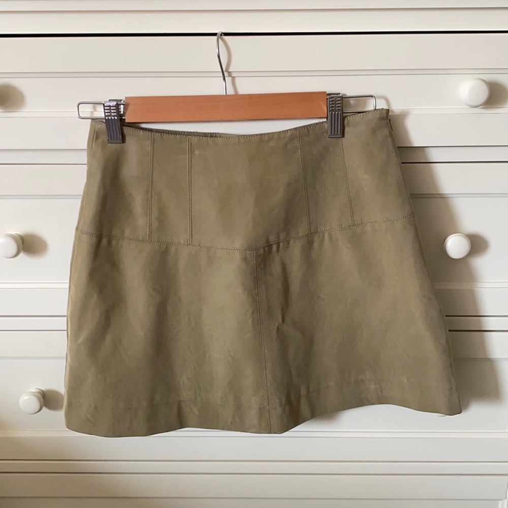 Free People Olive Mini Skirt (100% Viscose)